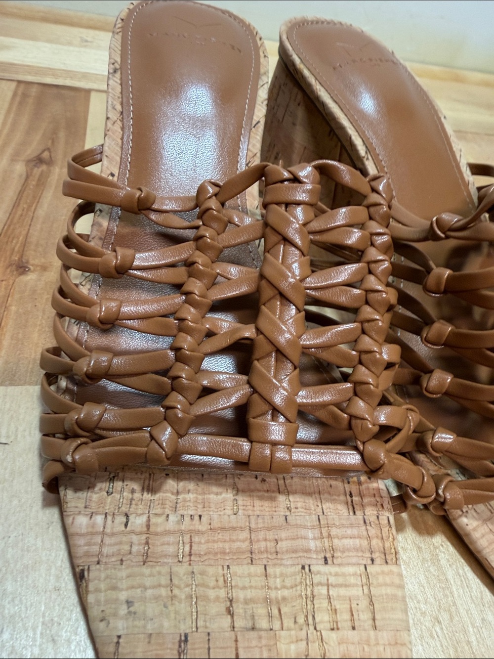 Marc Fisher Tan Woven Sandals size 7 - Picture 7 of 8